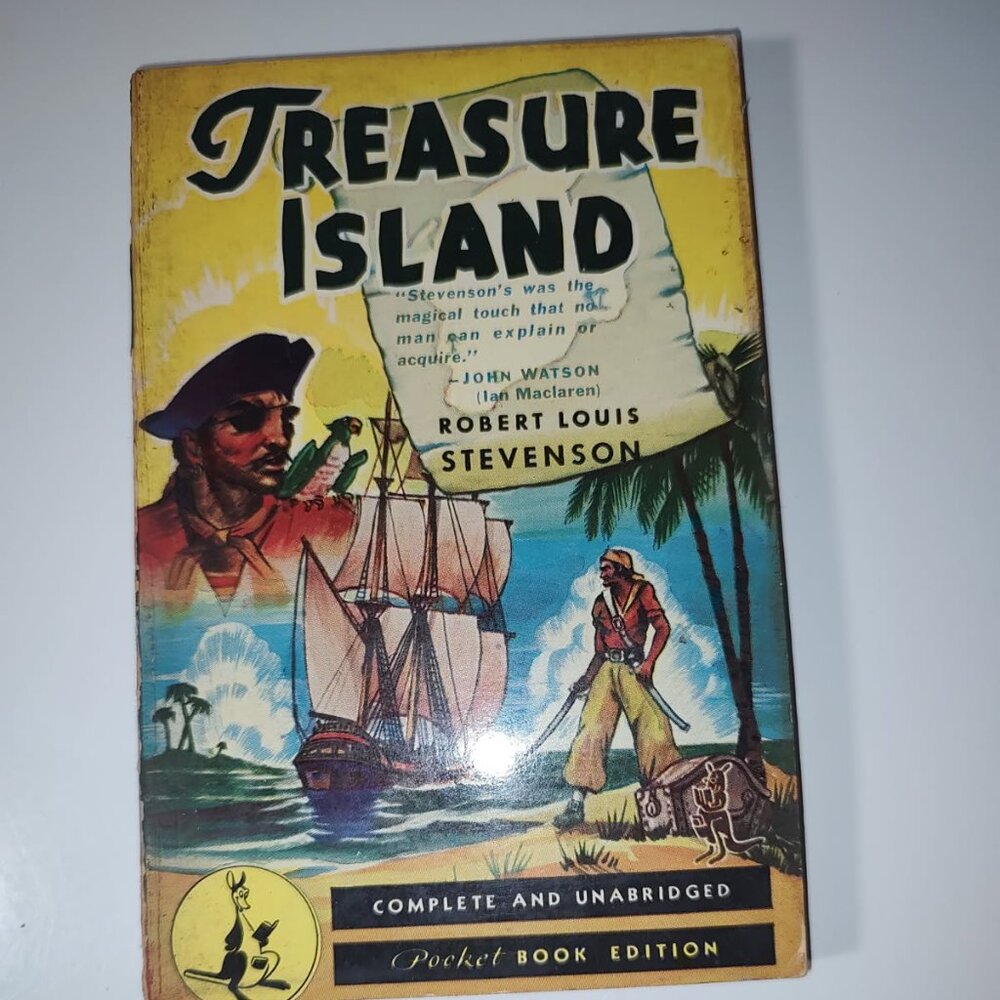 Treasure island Robert Louis Stevenson Paperback Pocket Book 1947 (AS IS)